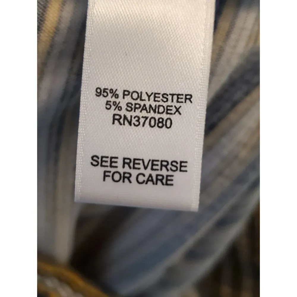 Est.1946 Women Multicolor Striped Polyester Drawstring Trouser Pants Size 18/20W - Image 8