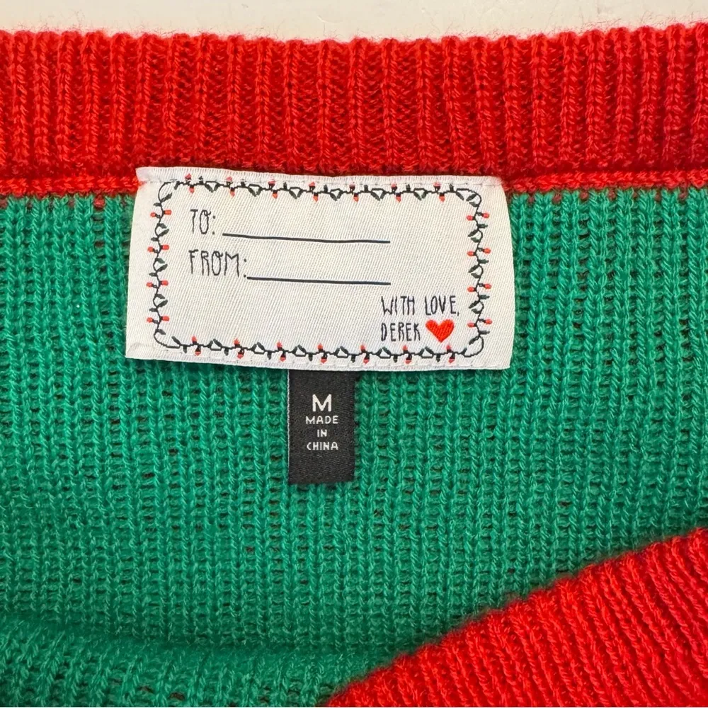 Ugly Christmas Sweater Skirt Knit Medium With Love Derek Red Green NWOT A Line - Image 7