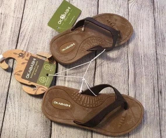 Thong Sandals, Size 5/6 Brown - Image 3