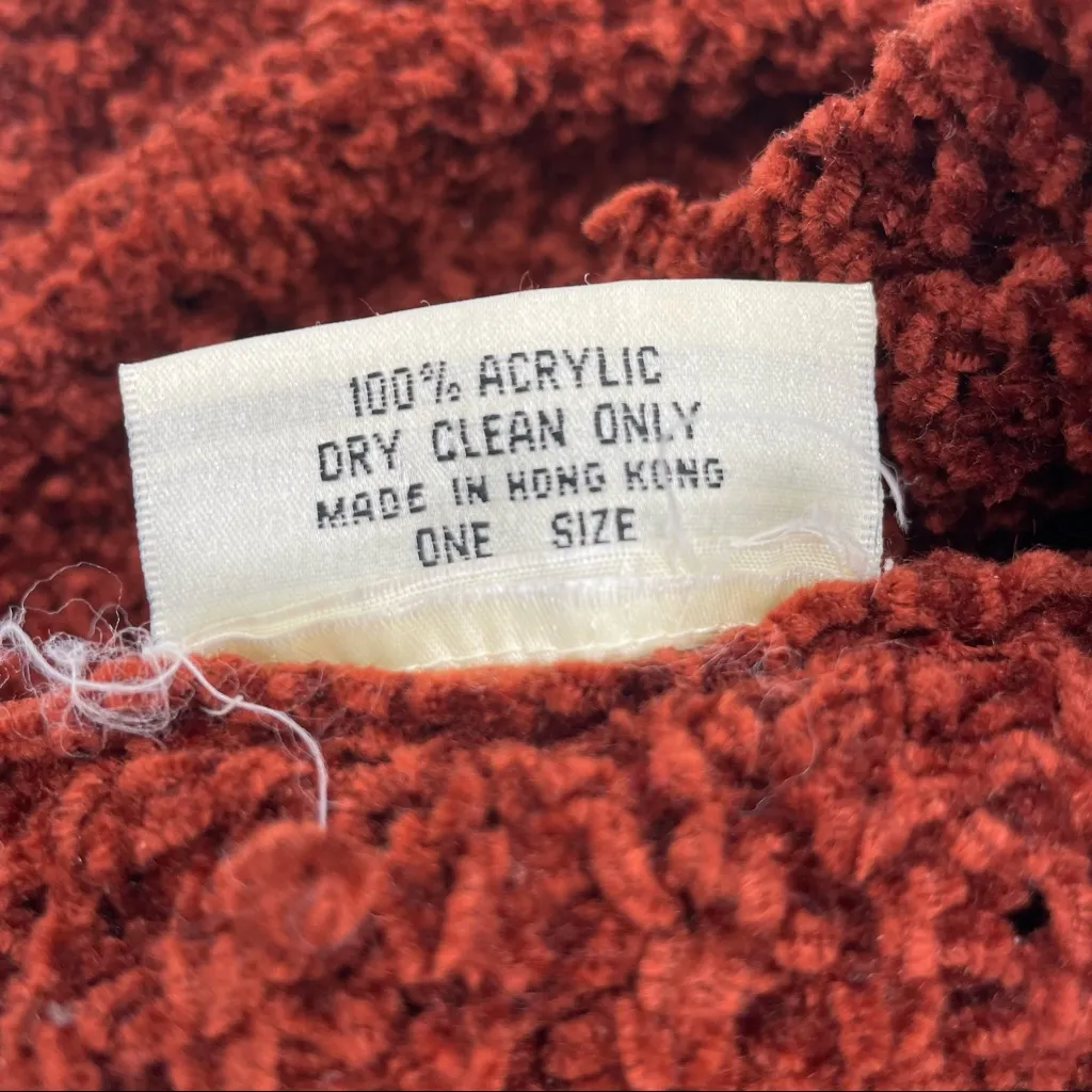 Vintage Chenille Sweater Relaxed Fit Turtleneck Oversize One Size‎ Retro 90s Size undefined - Image 4