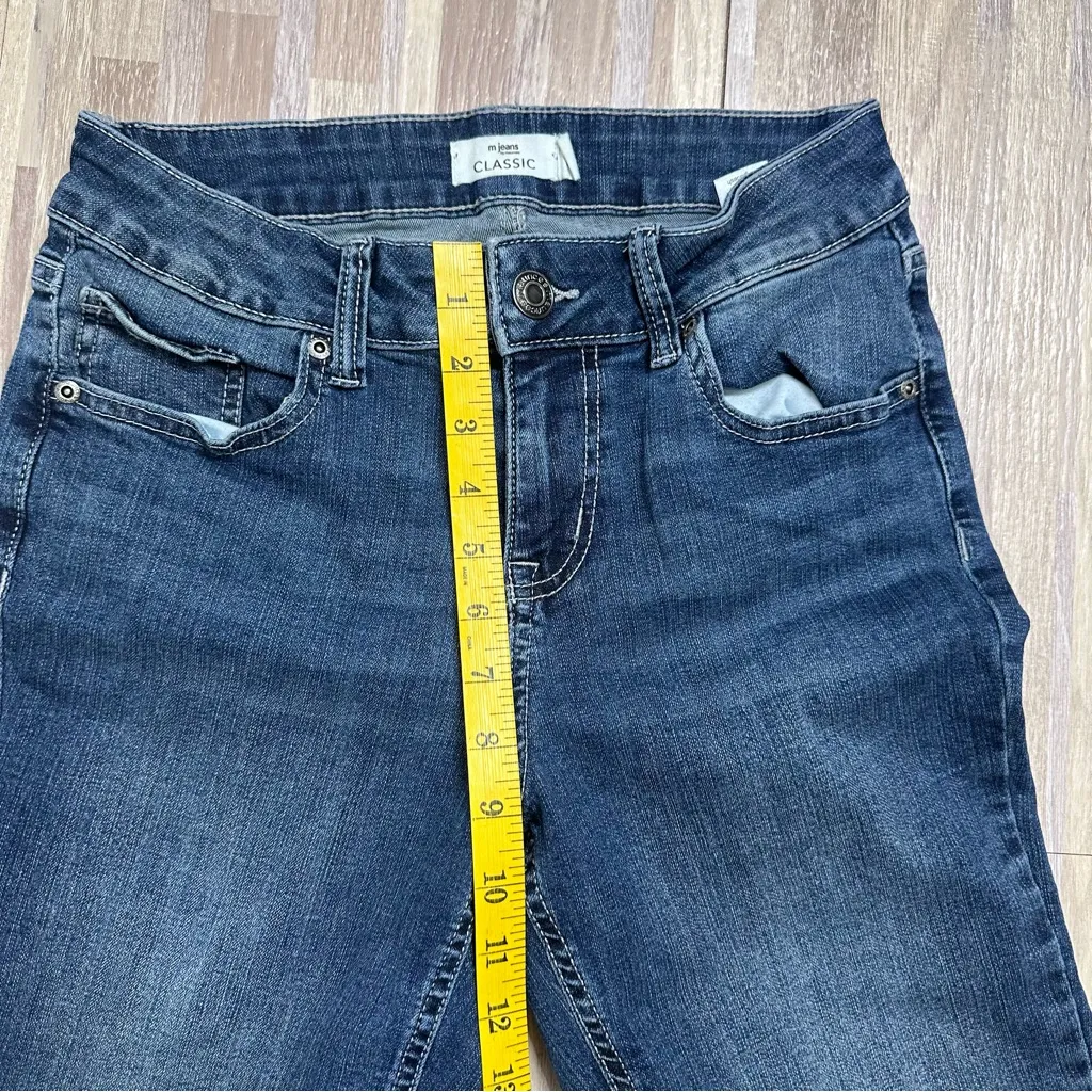Straight Mid Rise Classic Blue Women's by M Jeans Size 4 - Image 3