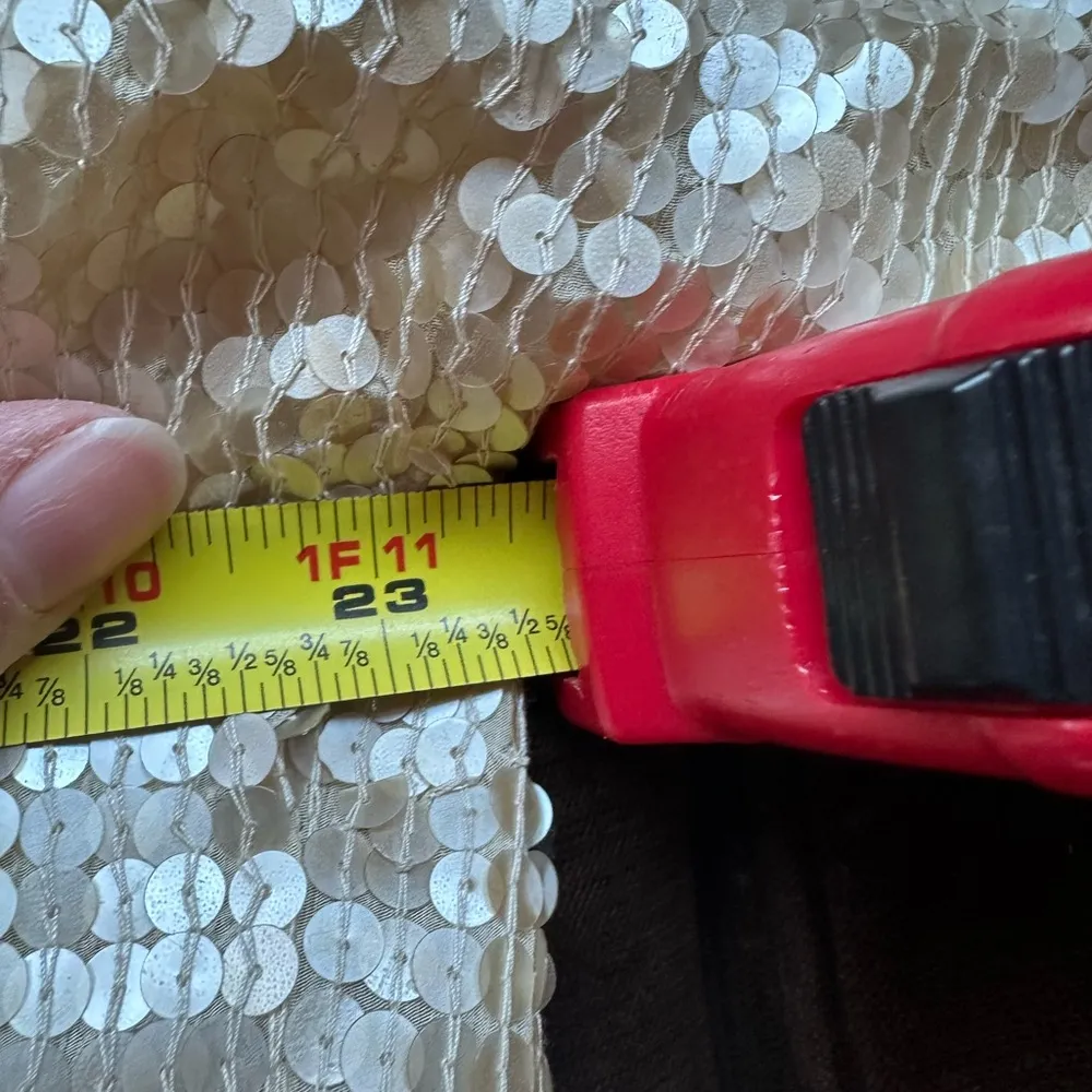 St. Martin Concetta Rafanello Rare Vintage 1985 Multi Color Sequencer Top Sz M/L Silver Size M - Image 13