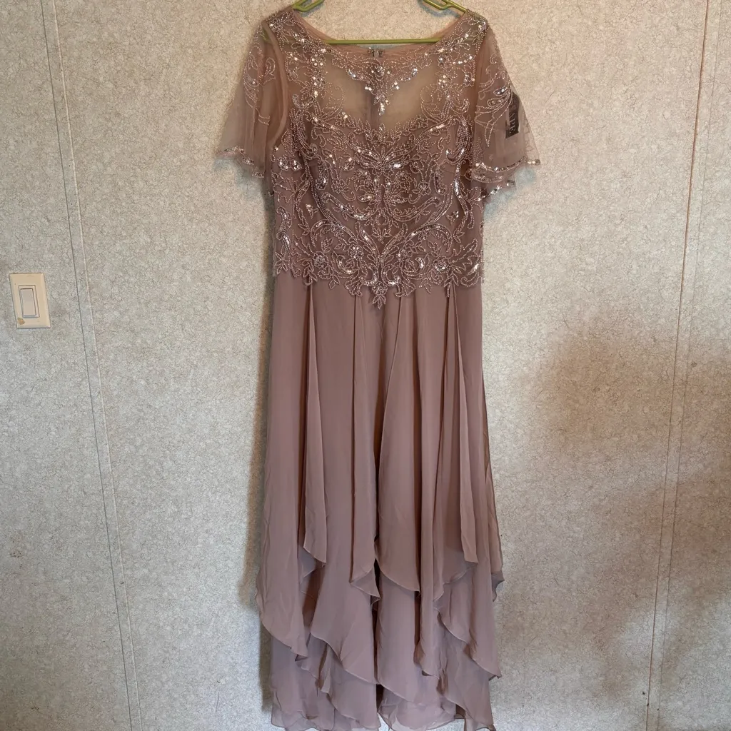 Xscape Mauve High Low Dress - Image 5