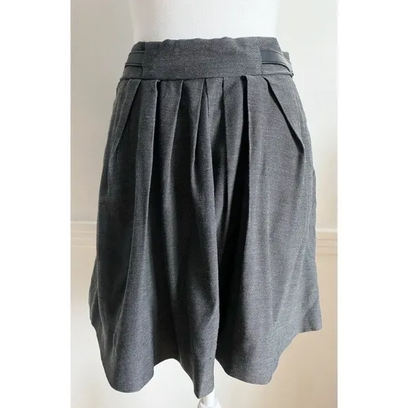 The Kooples • Grey Plated Belted Mini Skirt - Image 2