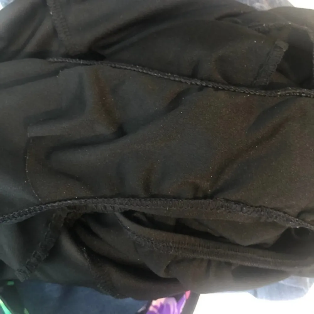 Vintage 60's 70's floral bathing suit skirt dress Black Size L - Image 11