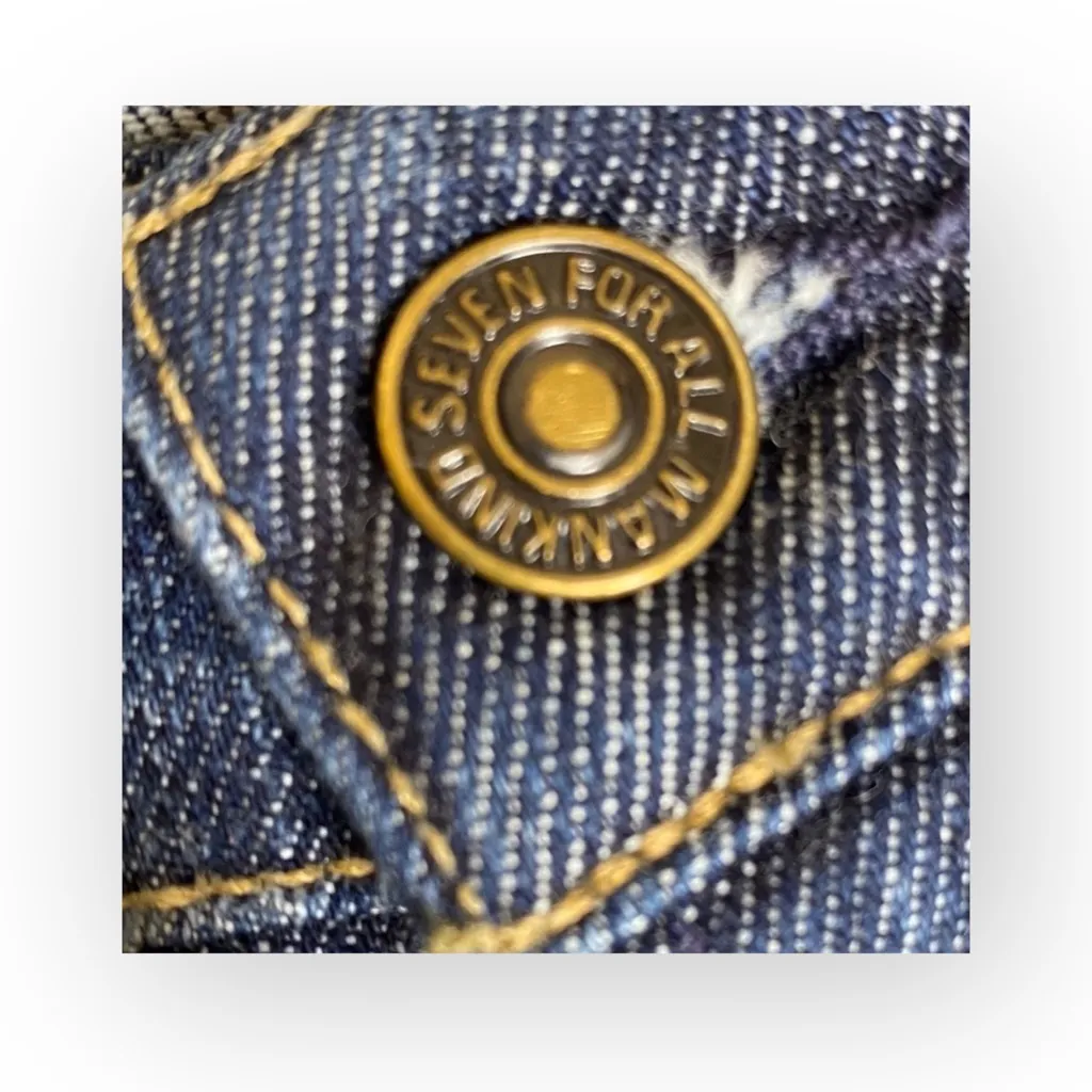 new 7 For All Mankind® ☯︎︎ Medallion Embroidered Bootcut Jeans ☯︎︎ Dark Denim 25 - Image 10