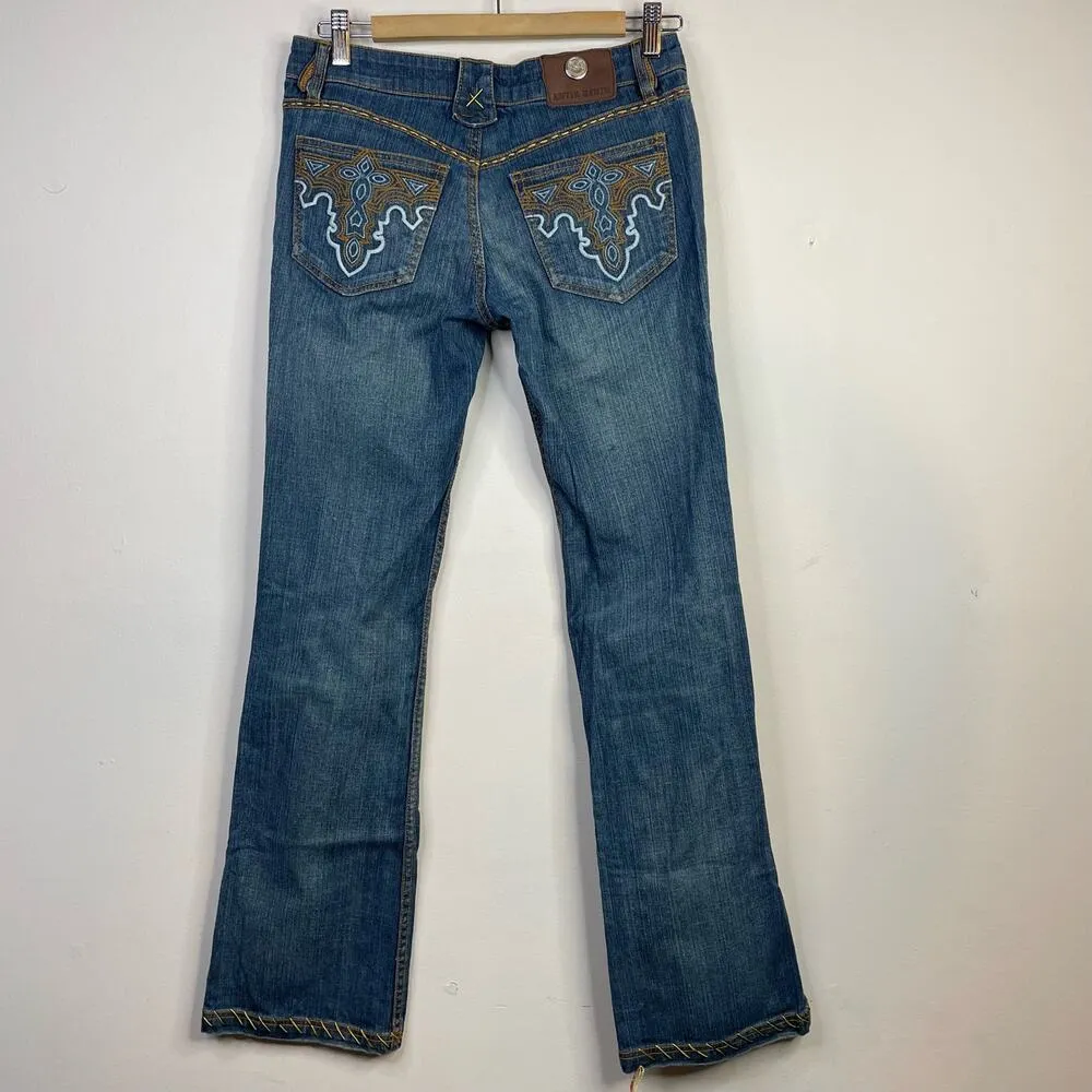 Antik Denim Y2K western Embroidered Bootcut Boot cut Mid Rise jeans womens 29 - Image 8
