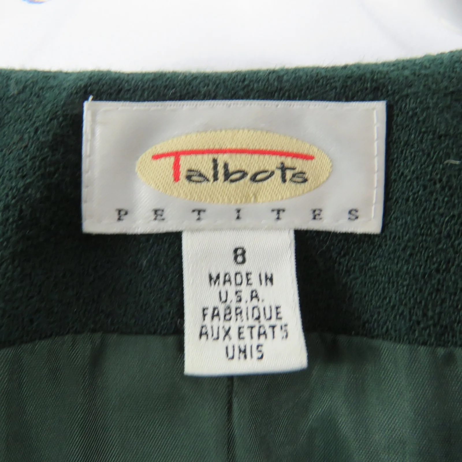 1990s Vintage Talbots Emerald Green Blazer Jacker Size 8 Medium - Image 5