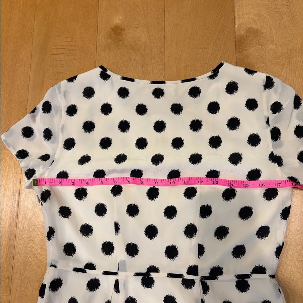 Madewell Broadway & Broome silk mini dress polka dots sz 4 - Image 7