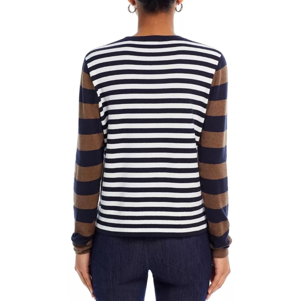 Kule The Gemini Two Sided Stripe Sweater Size XS Blue - Image 2
