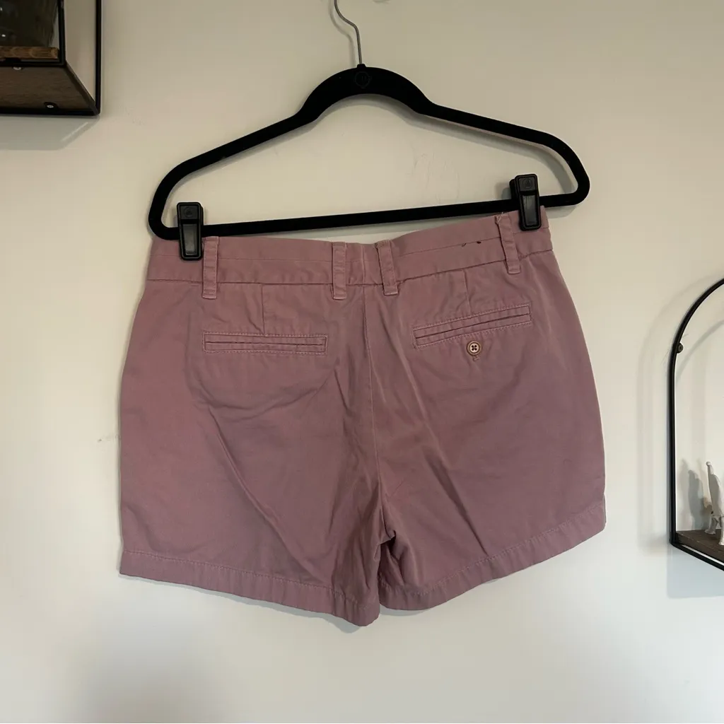 J.Crew Chino 100% Cotton Pink Purple Plink Shorts Size 6 - Image 2