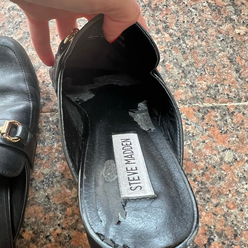 Steve Madden  Women’s Kandi Black Leather Mules - Image 4