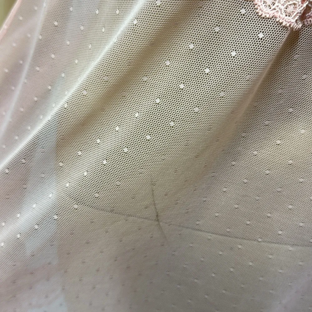 Gilligan Omalley Coral Lace Sheer Padded Criss Cross Back Intimate Babydoll L Pink Size L - Image 11