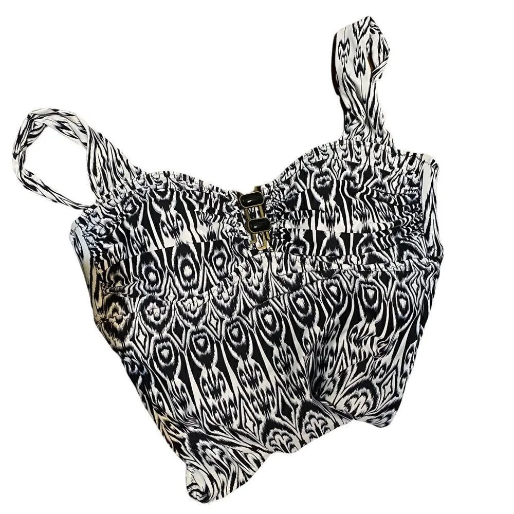 Anne Cole Black and White Swimsuit Full Coverage Size 6 - Image 3