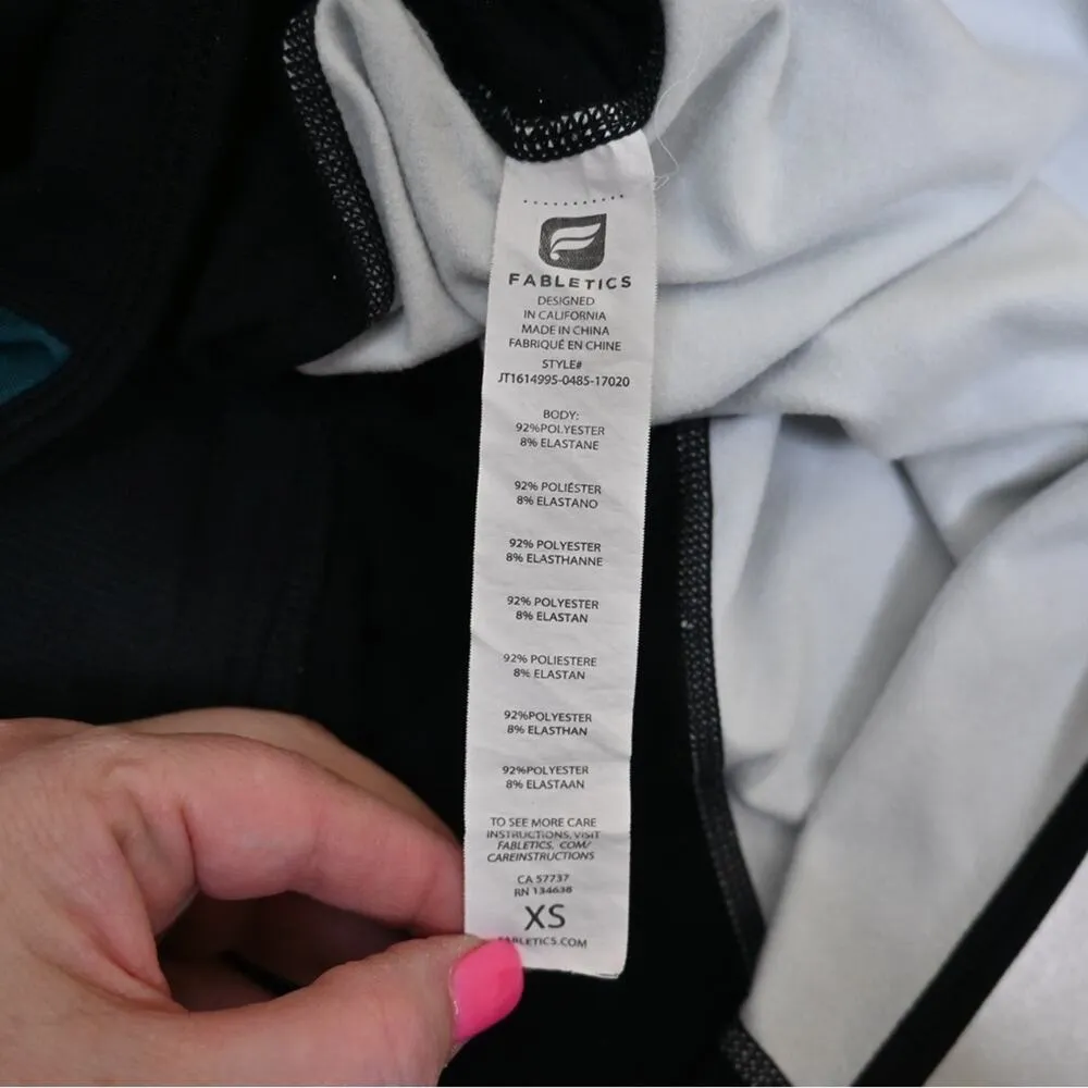 Fabletics Womens XS Jojo Zip Front Jacket in Black/Nocturnal Floral Print - Image 10