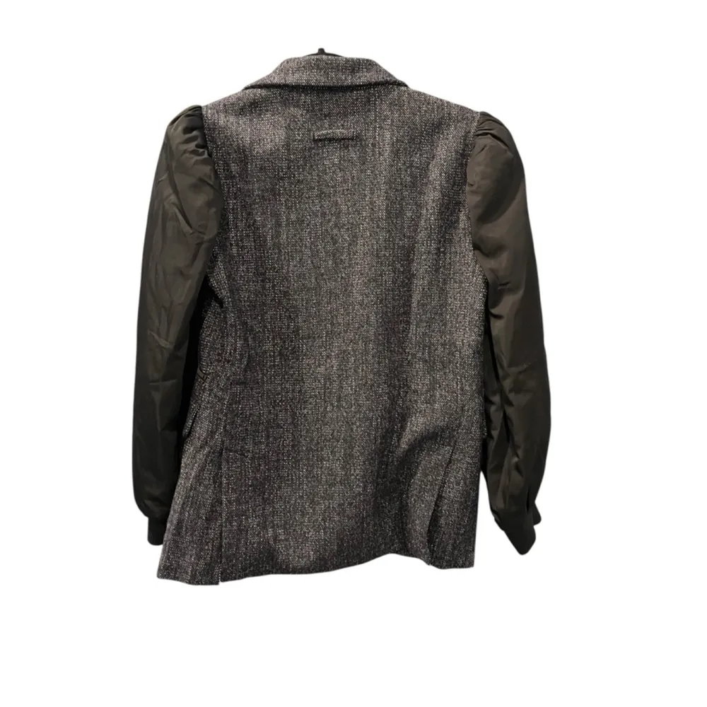 Maeve Anthropologie Mixed Media Relaxed Jacket Blazer Size 2 Women's Black - Image 5