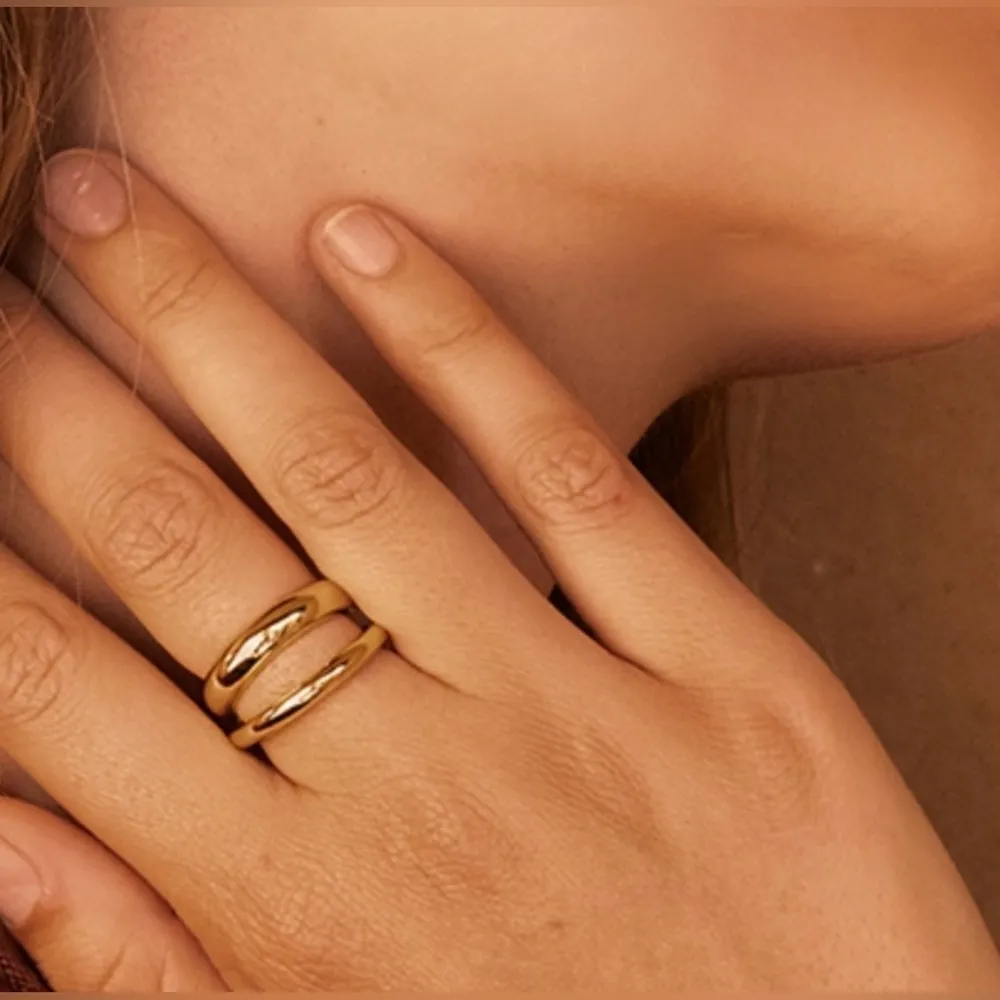 Loren Stewart X Curateur | Deux Open Band Ring | 14K Gold Over Brass| NWT - Image 3