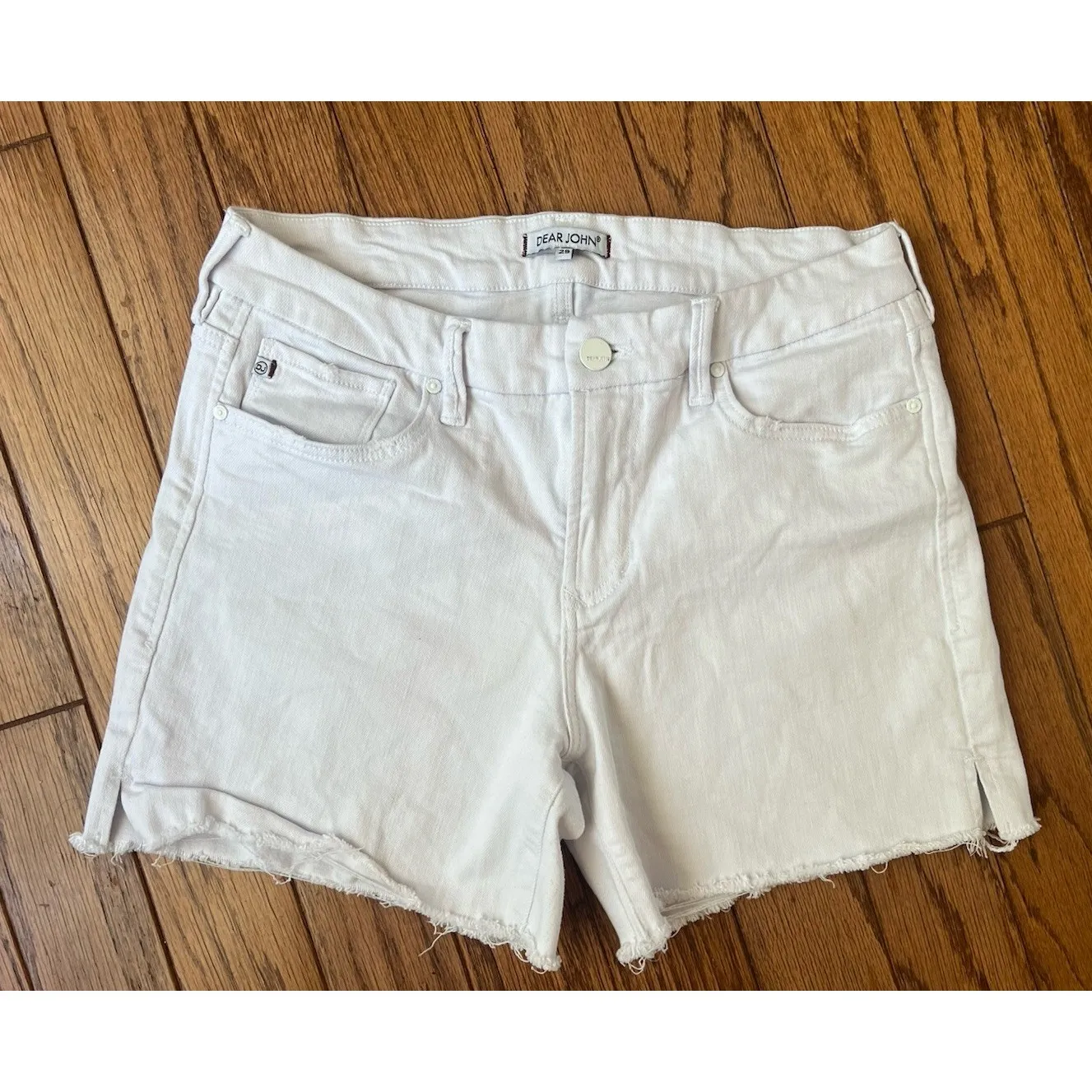 Dear John White Stretchy Jean Shorts Sz 29 - Image 4
