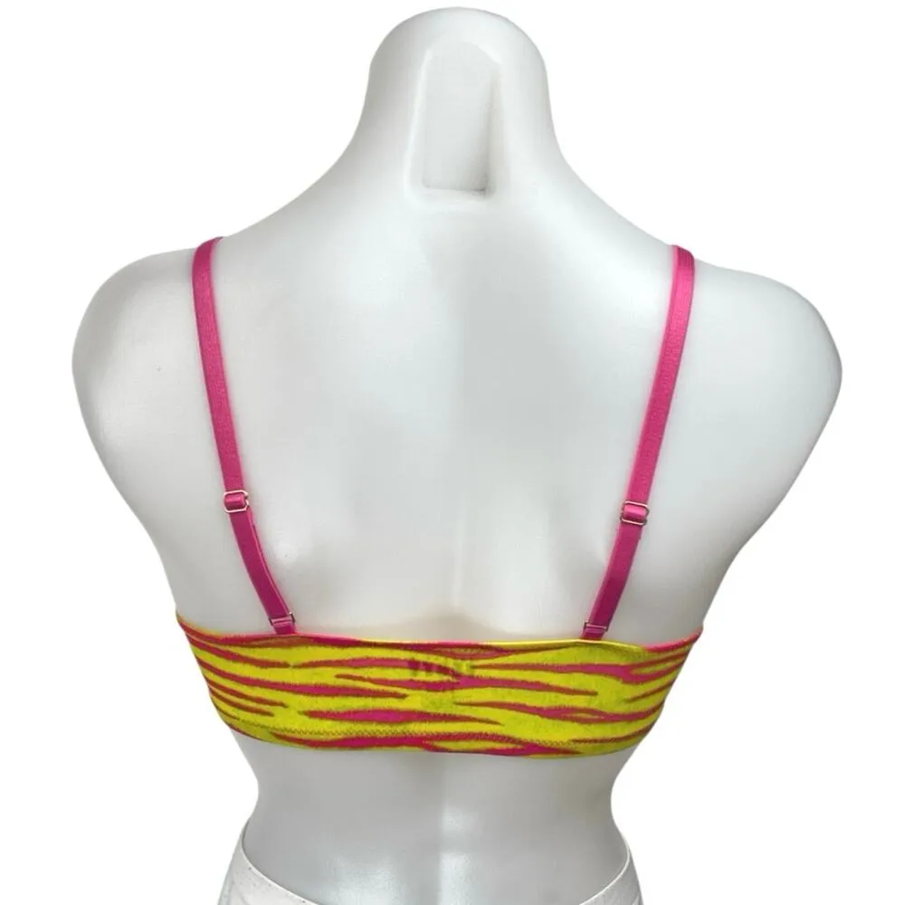 Savage x Fenty Yellow Pink Zebra Sleeveless Cami Camisole Tank Bra Top Size XS - Image 2