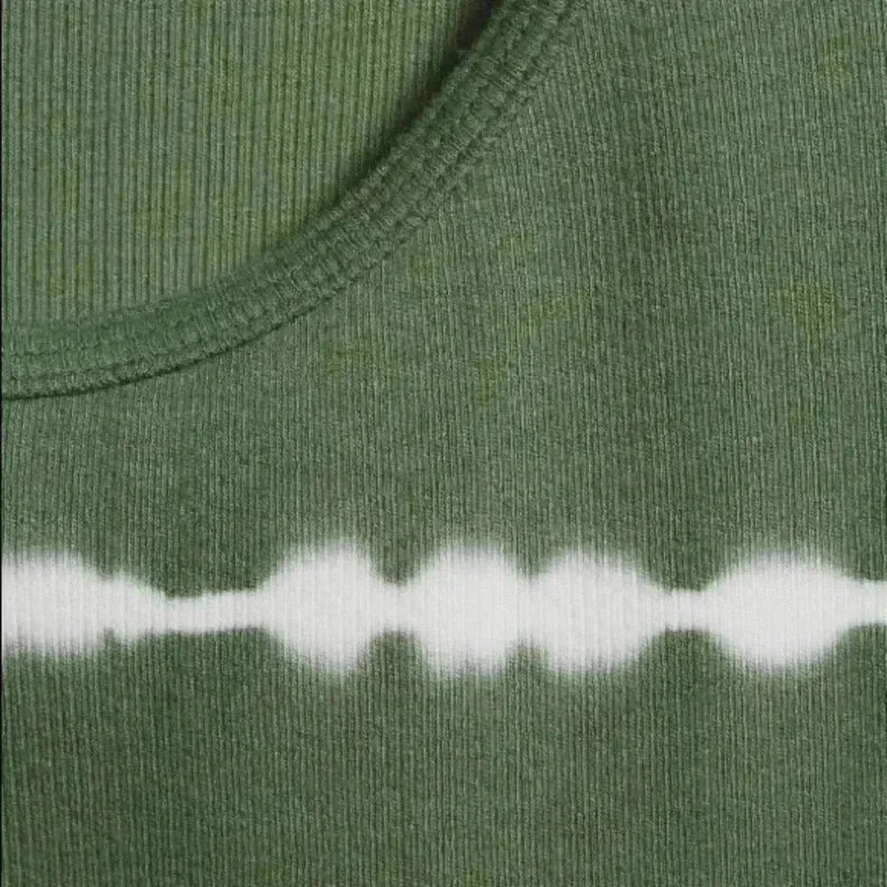 🆕Green Amber Tie Dye Ribbed Tank🆕 Green Size L - Image 4