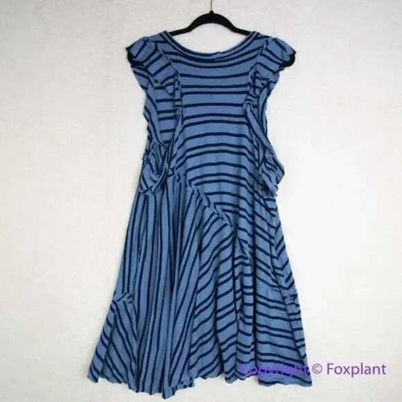 New! Free People Between The Lines Tunic Top dress in blue , size‎ XS - Image 8