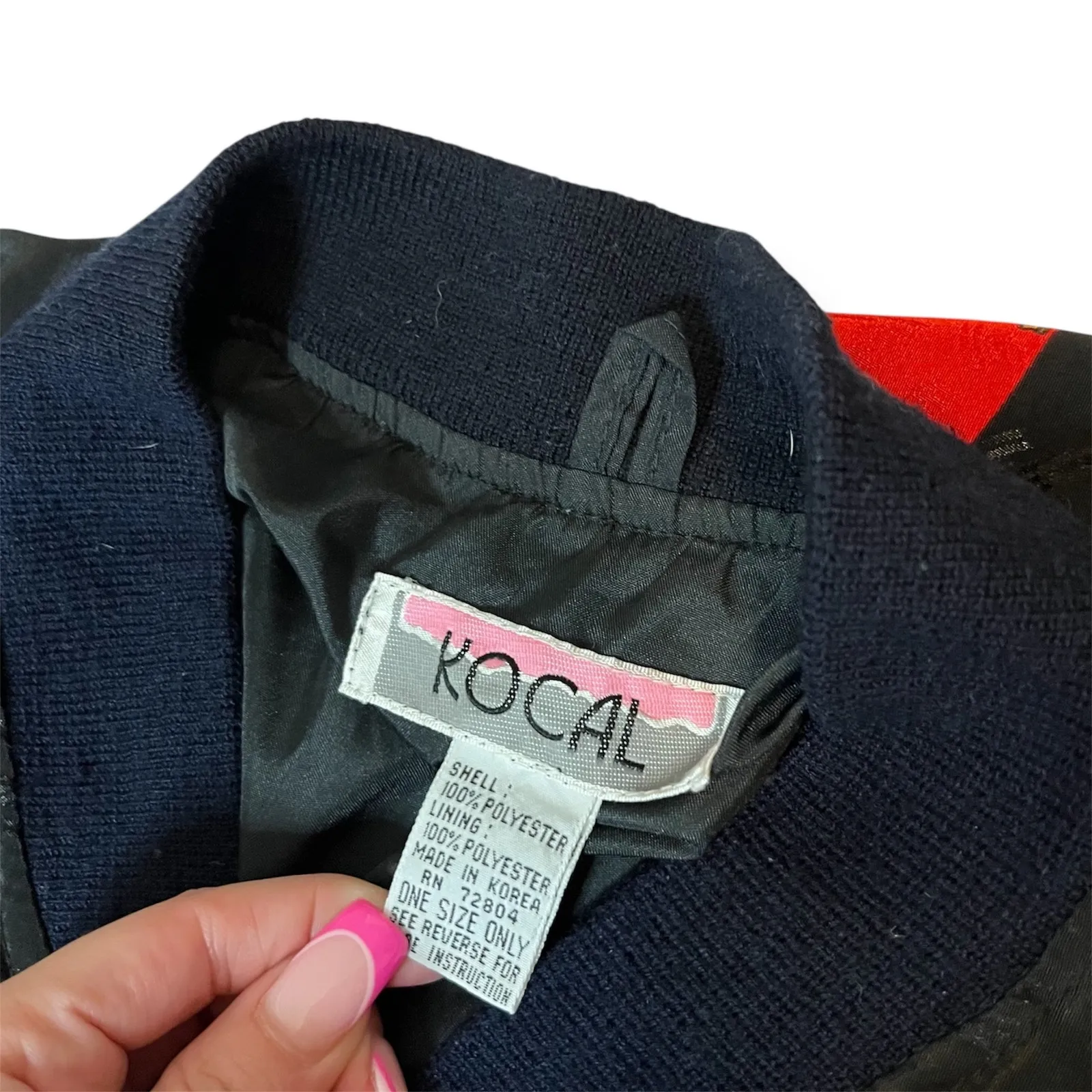 Vintage Kocal 80s Baroque Bomber Jacket Ornate Hot Air Balloon Print Windbreaker Size M - Image 5