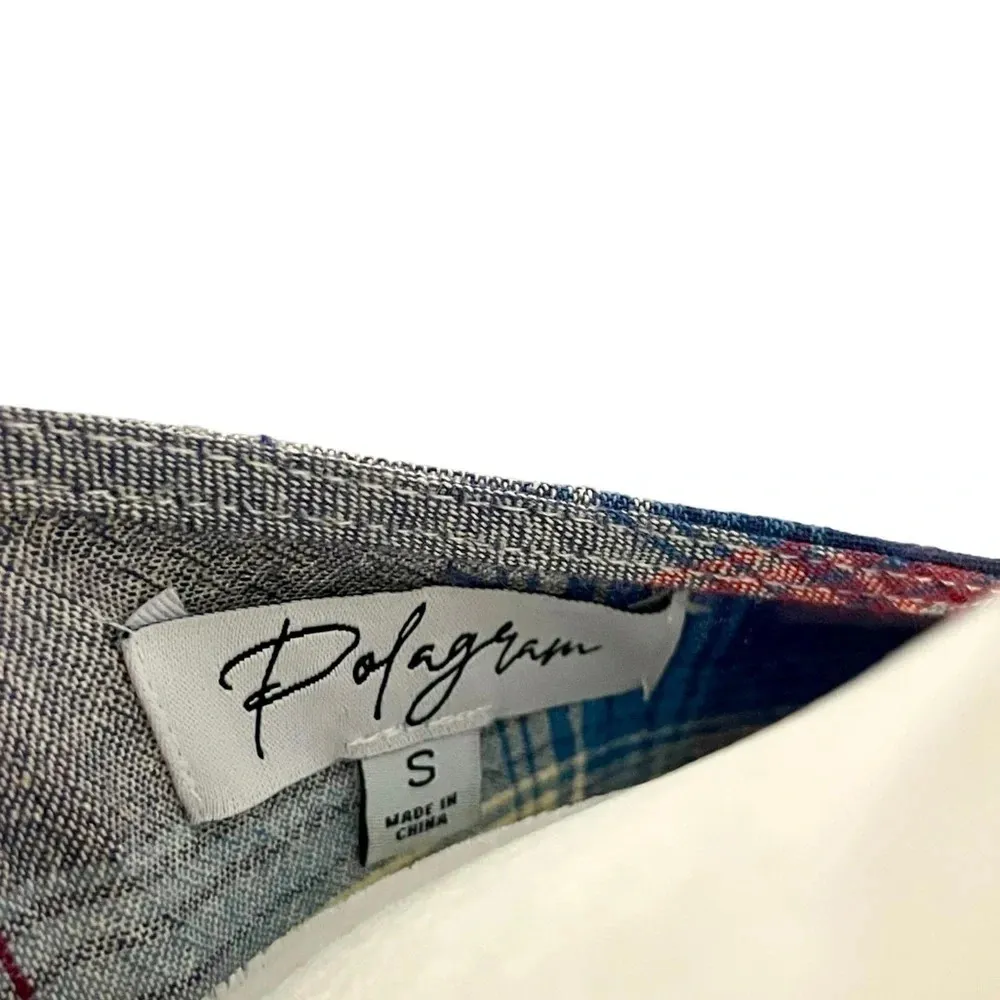 Plaid Square Neck Midi Dress With Pockets - Image 4