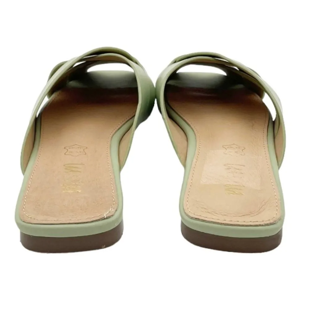 NEW Mi.iM Reece Woven Leather Mint Green Pistachio Open Toe Slide Size 7.5 NWOB - Image 9
