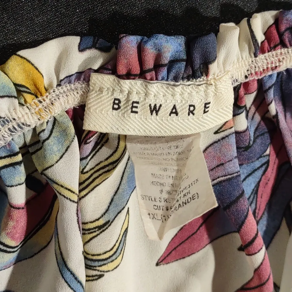 Beware peasant blouse Purple Size 1X - Image 3