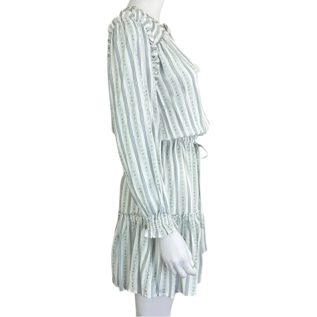 PAIGE Blue Striped Mini Dress Size M - Image 4