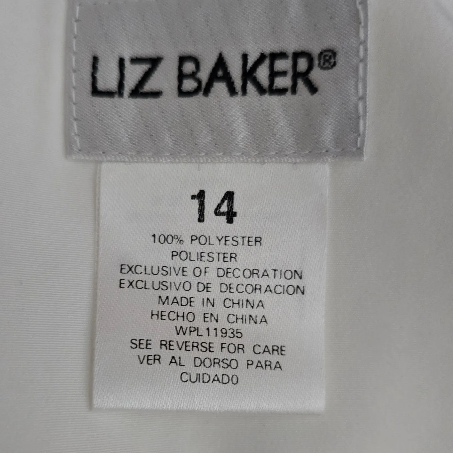 Liz Baker 90s White Lace Trim Button Up Blouse Size 14 Victorian Feminine Retro - Image 6