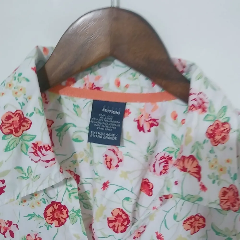 Basic Editions XL Summer Sleeveless Cotton Top Plus Pink Size 16 - Image 6