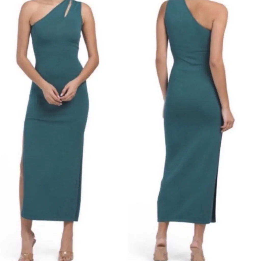 Torn By Ronny Kobo Fina Stretch Knit One Shoulder Maxi Dress Sz XS - Image 2