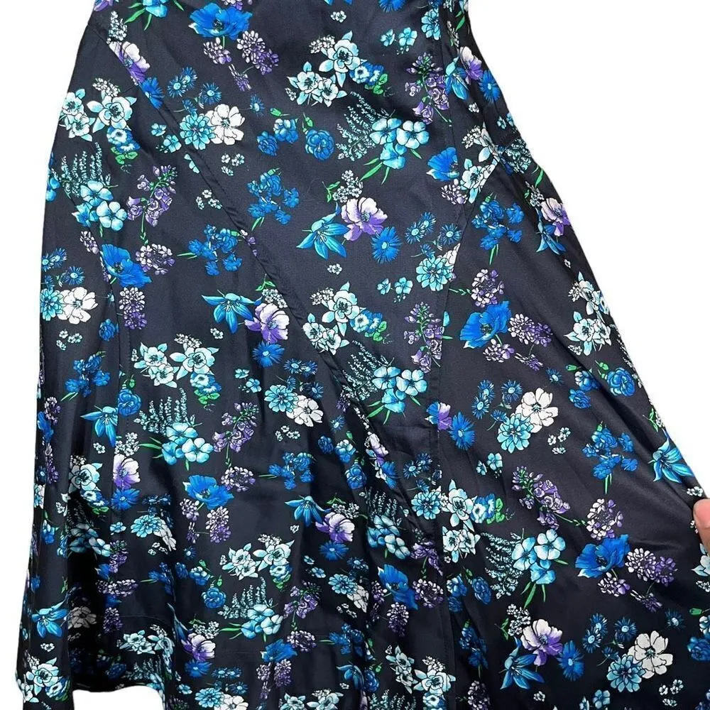 Derek Lam Navy Bouquet Flower Print Dress Size 36 - Image 8