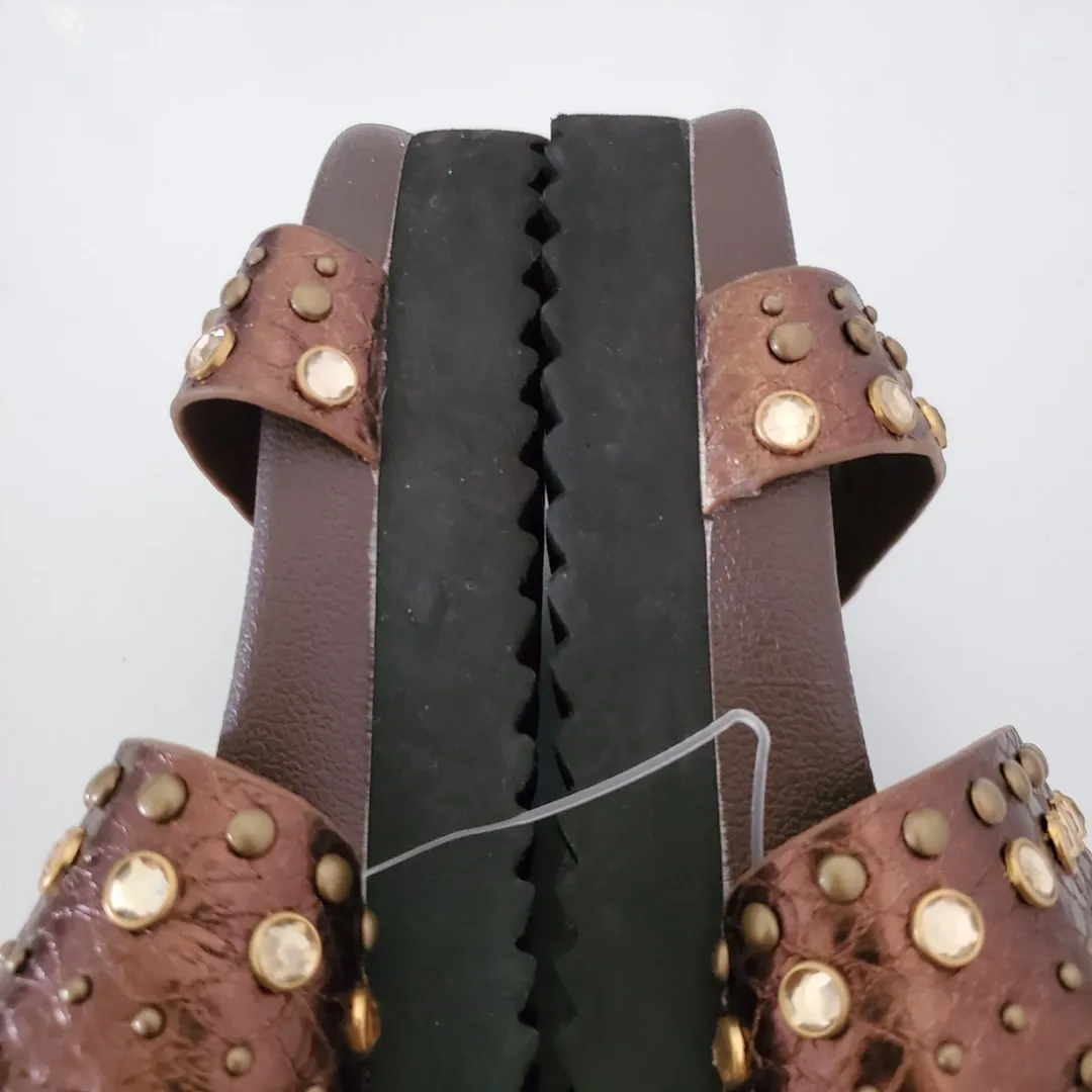 Very Volatile Brown Studded Platform Sandal 7 - Image 3