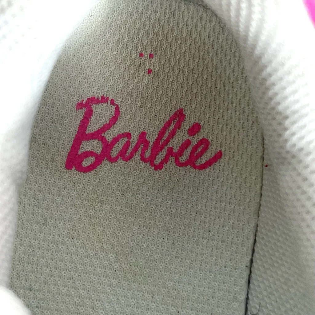 Barbie Mattel Women’s Sneakers White Pink Yellow Retro Style Shoes Size 7 - Image 9