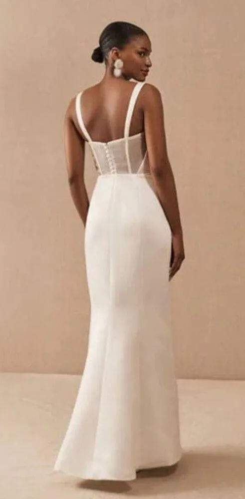 BHLDN x Amsale Olympia Gown Ivory Cream Women's Size 4 NWT FLAWS - Image 3