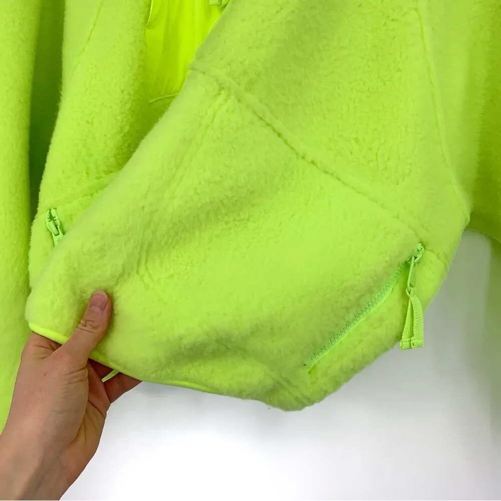 FP MOVEMENT Hit The Slopes Fleece Pullover Jacket Neon Yellow Highlighter XS - Image 4
