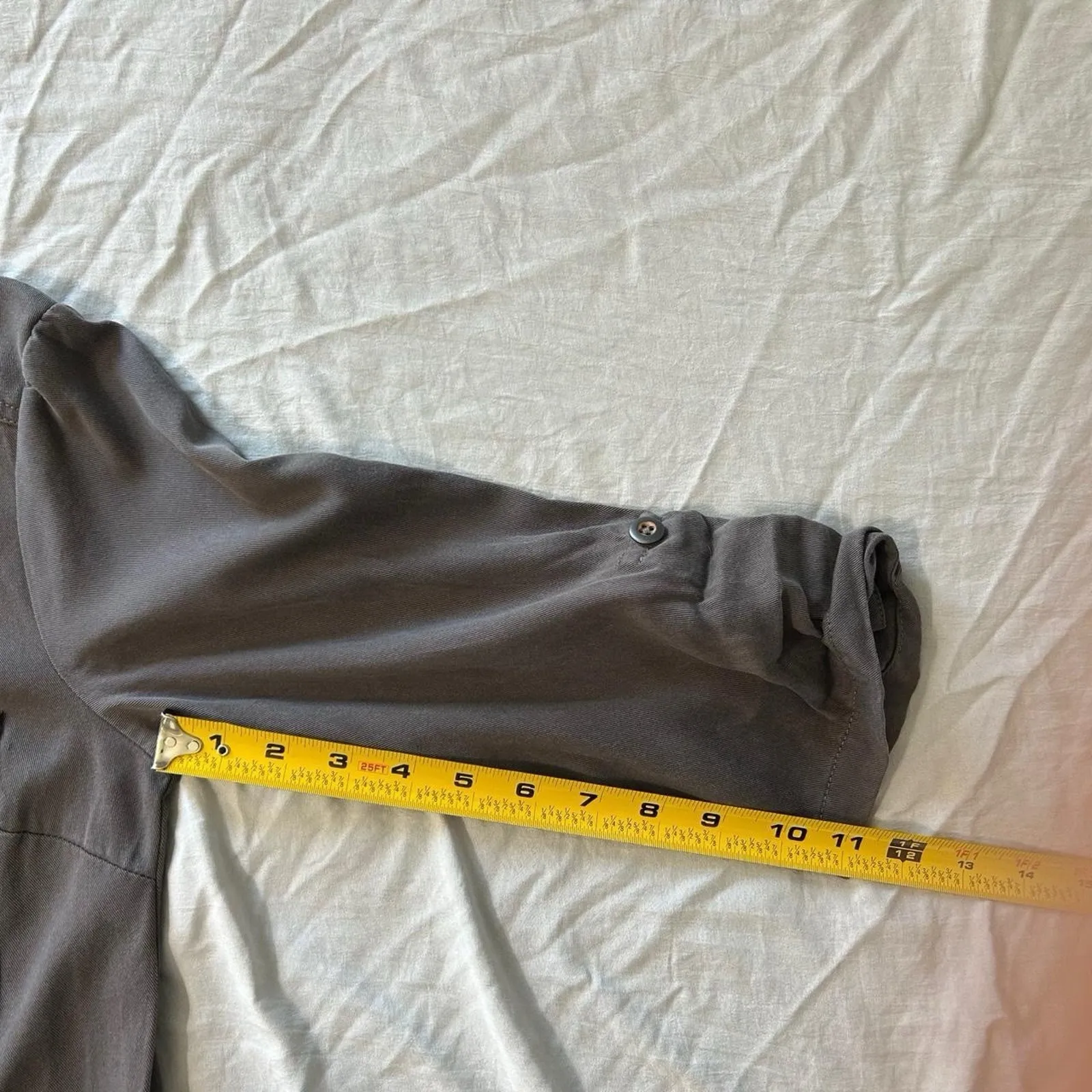 Sundance Used  Gray Button-Front Utility Romper Jumpsuit Women’s Size Small - Image 5