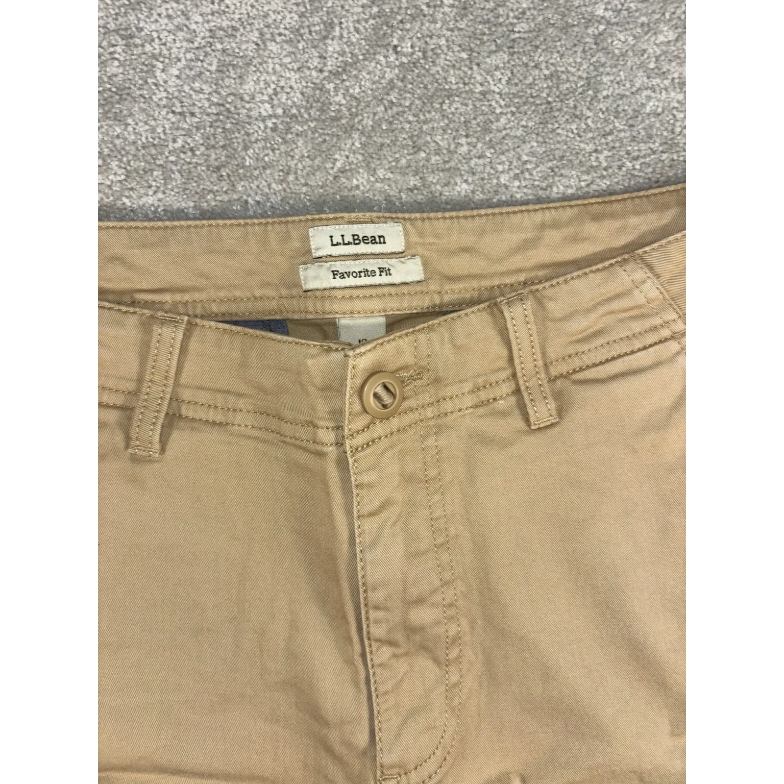 LL Bean‎ Favorite Fit Chino Shorts Womens Size 12 Reg Brown - Image 2