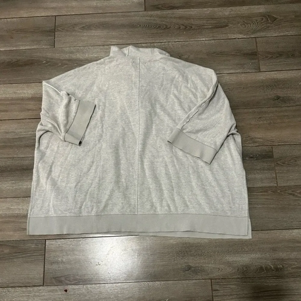 Sam Edelman Heather Grey Cozy Boxy Hoodie Poncho Oversized - Image 3