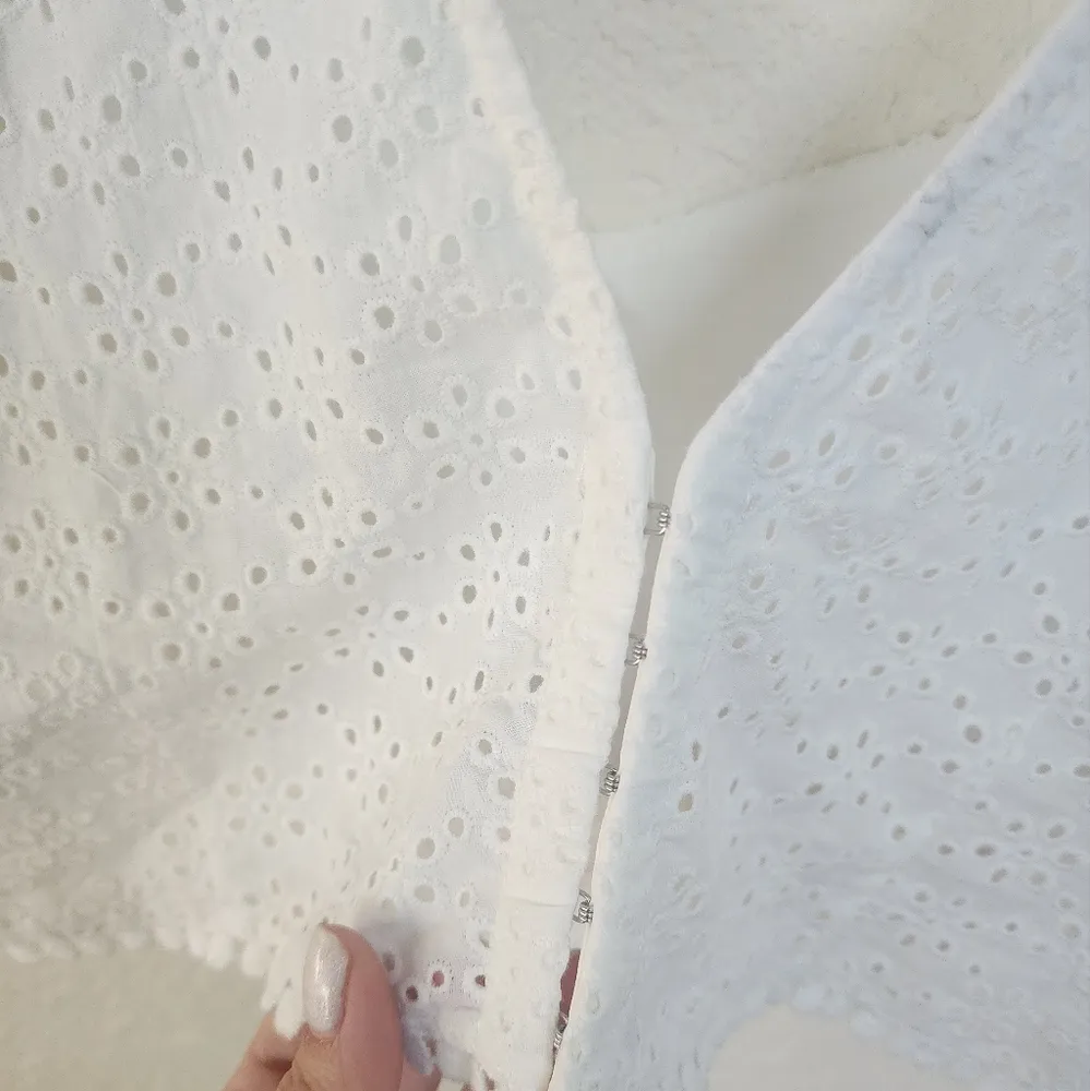 NWOT Revolve Majorelle Franca Eyelet Top White Crop Corset - Image 8