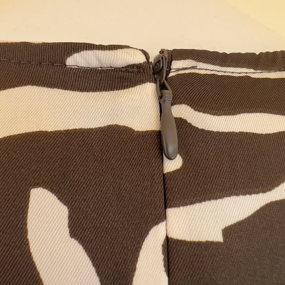 Inc wide leg Jumpsuit Size 6 Brown white Satin tropical animal print NWT - Image 13