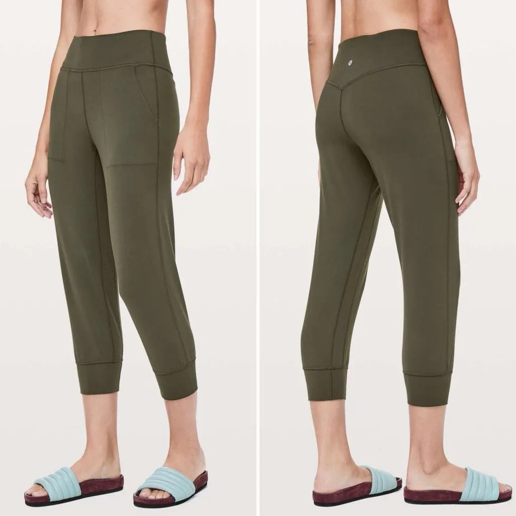 Lululemon Align Jogger Crop 23" in Dark Olive Size 4 - Image 2