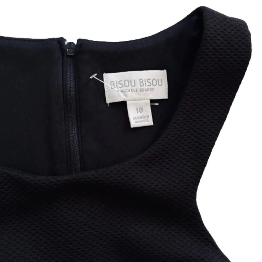 Bisou Bisou Dress Black Sleeveless Asymmetrical Envelope Hem LBD Dress Size 10 - Image 2