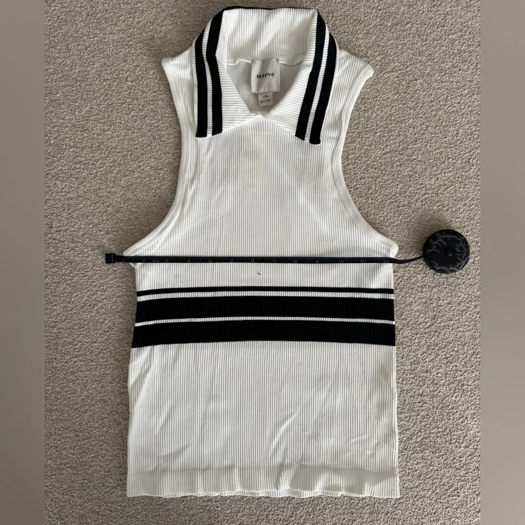 NWT Anthropologie Maeve Ribbed Polo Tank Top | Women’s Casual Knit Top - Image 8