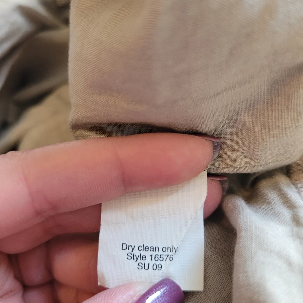 J. Crew Linen Blend Tan and Gold Mini Skirt - Image 9