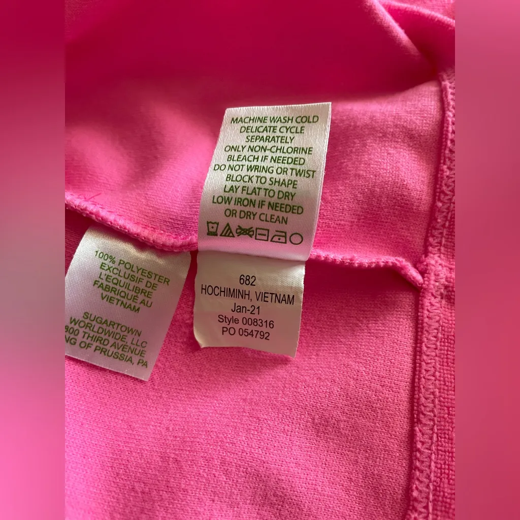 Lilly Pulitzer  Pink Flutter Sleeve Ruffled Blouse - Image 7