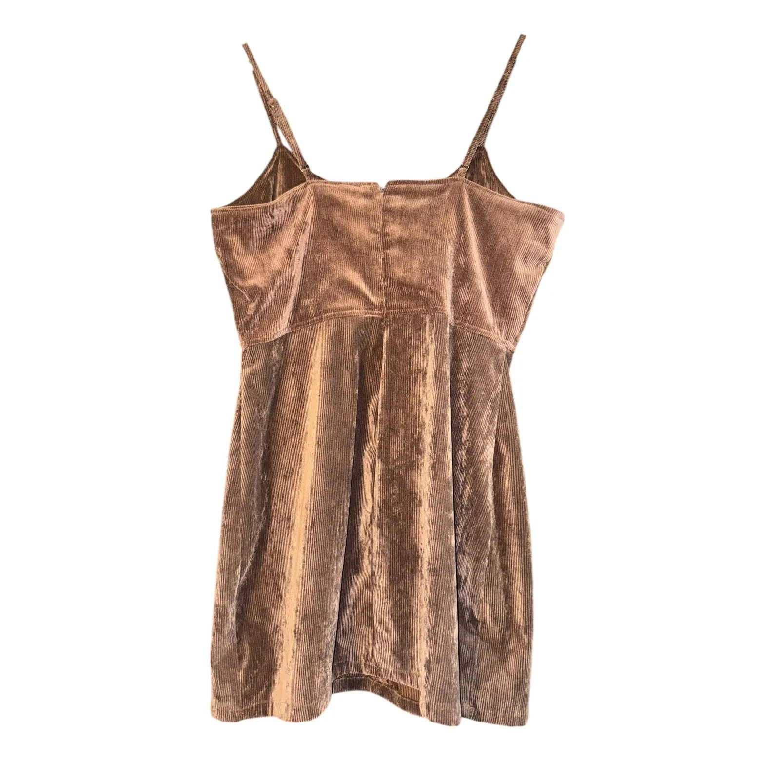 Justify Corduroy Dress Junior Size XL Brown Preppy Academia Y2K Adjustable - Image 3