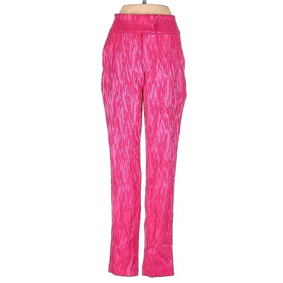 NBD Barbiecore Jorja Pants Business $212 REVOLVE Animal Print Fuschia Satin NWOT - Image 2